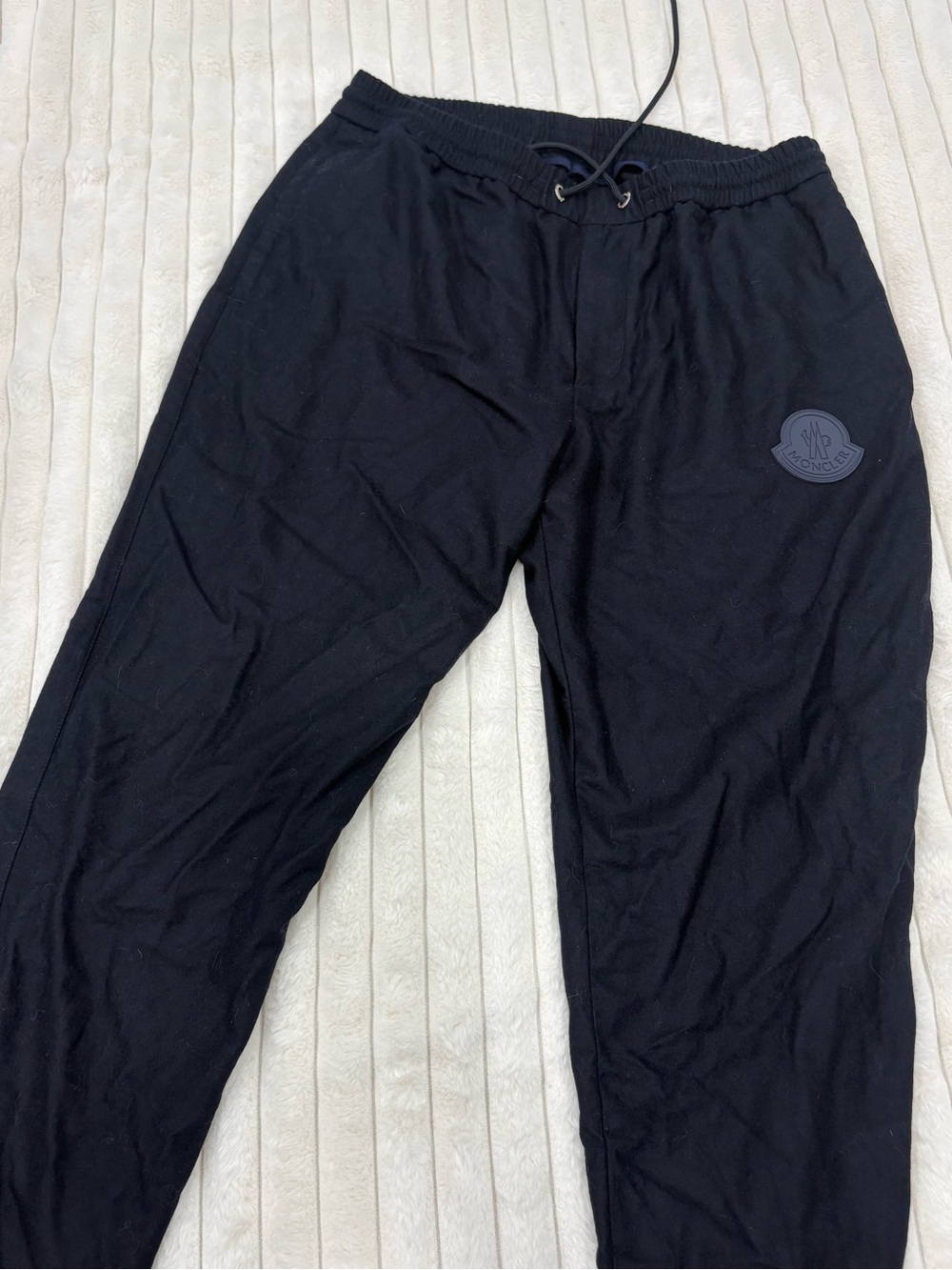 Moncler Black Jogger Sweatpants with Logo Patch